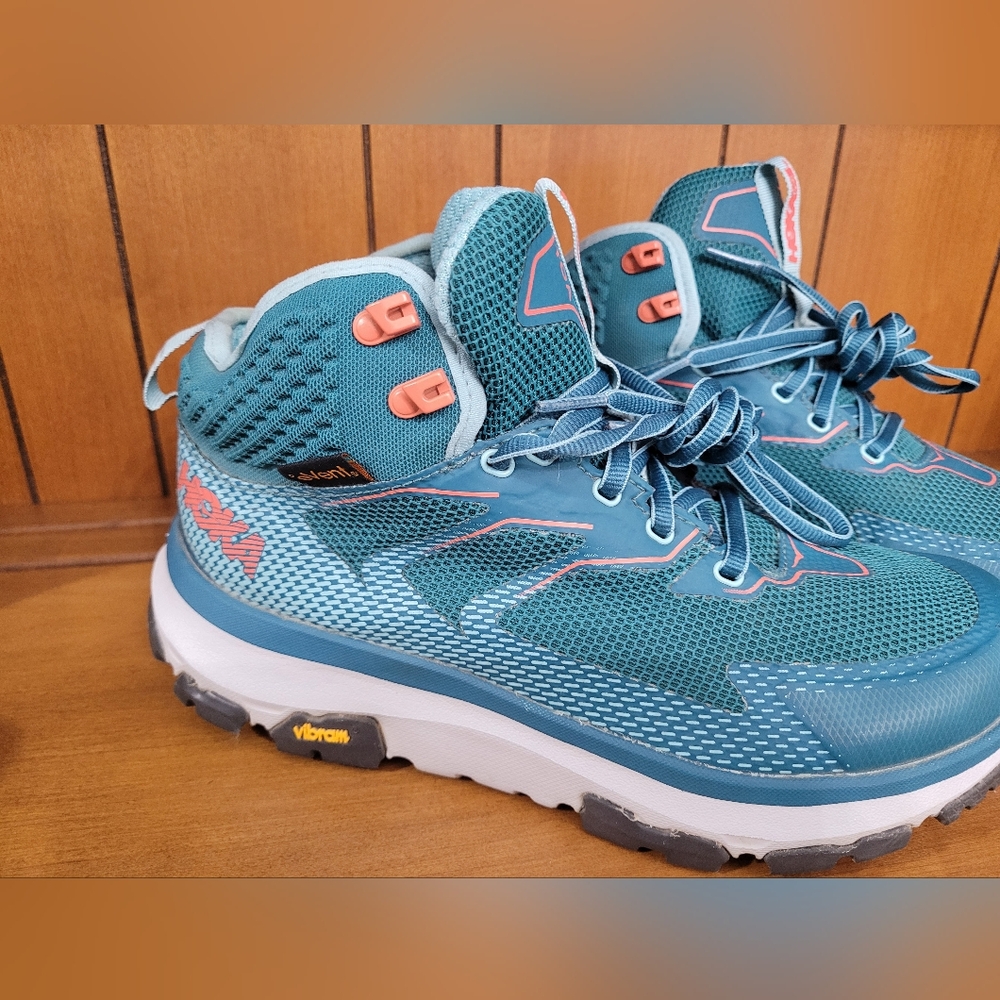 HOKA ONE ONE HIKING SHOES TRAIL RUNNING Vibram eVent SKY TOA  AQUA  WOMEN'S US 7